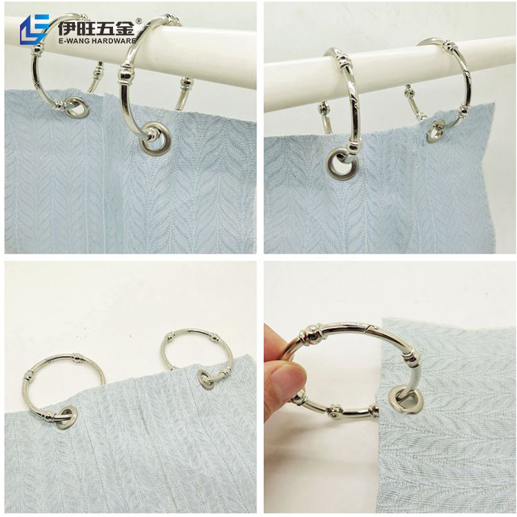 silver curtain rings hook