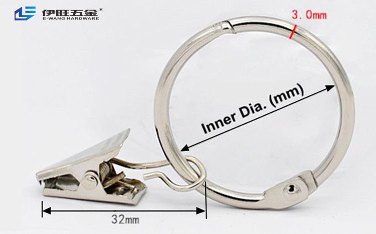 curtain rings with strong clip