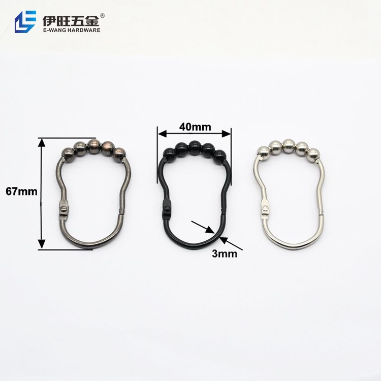 metal shower curtain rings hook