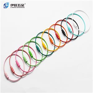 Colorful Coated Stainless Steel Wire Cable Keychains