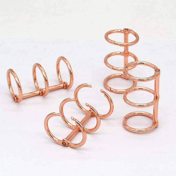 3-Ring metal loose leaf binder ring