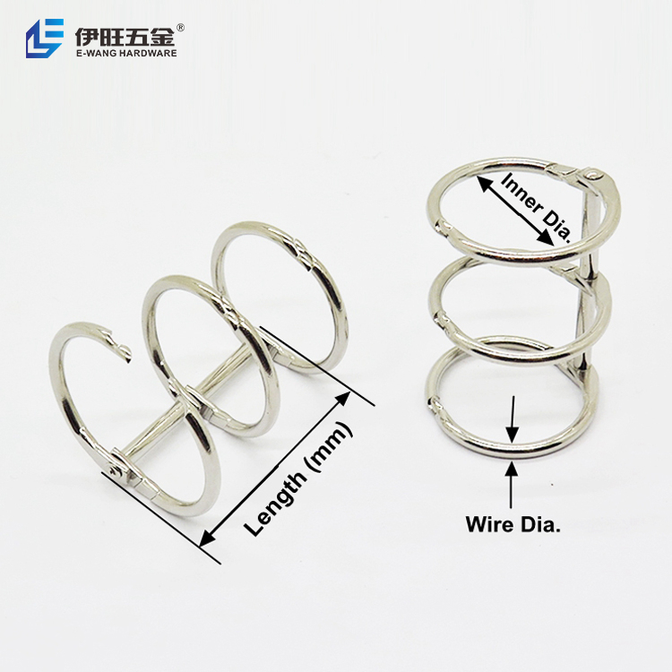 3-ring silver binder ring