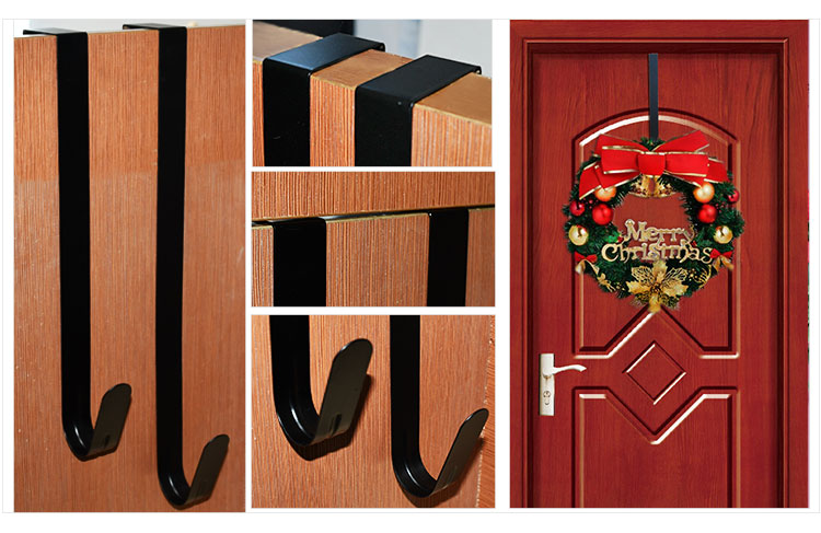 Christmas Wreath Ornament Metal Door Hooks