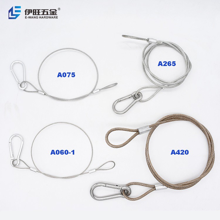 Supply Carabiner Hook Wire Rope Assembly With Loop Wholesale Factory -  Foshan YiWang Hardware Products Co., LTD