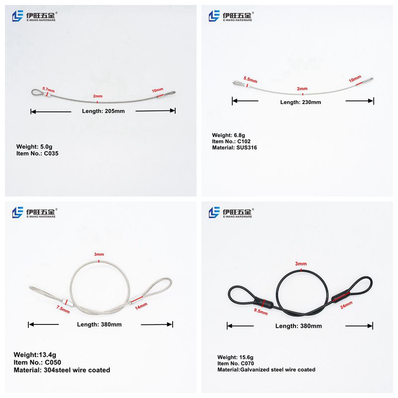 Wire rope assembly with double loop