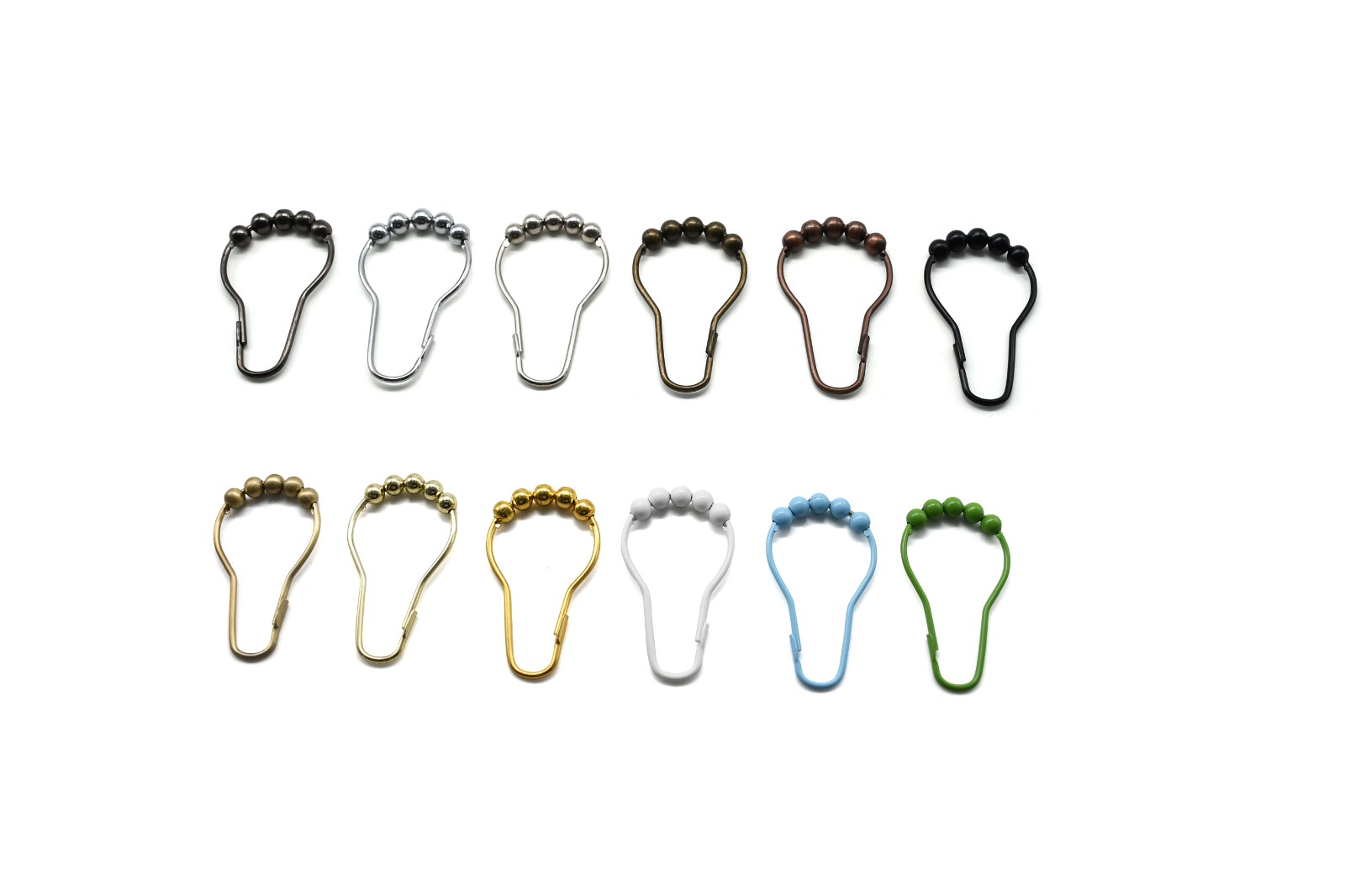 five ball shower curtain hooks