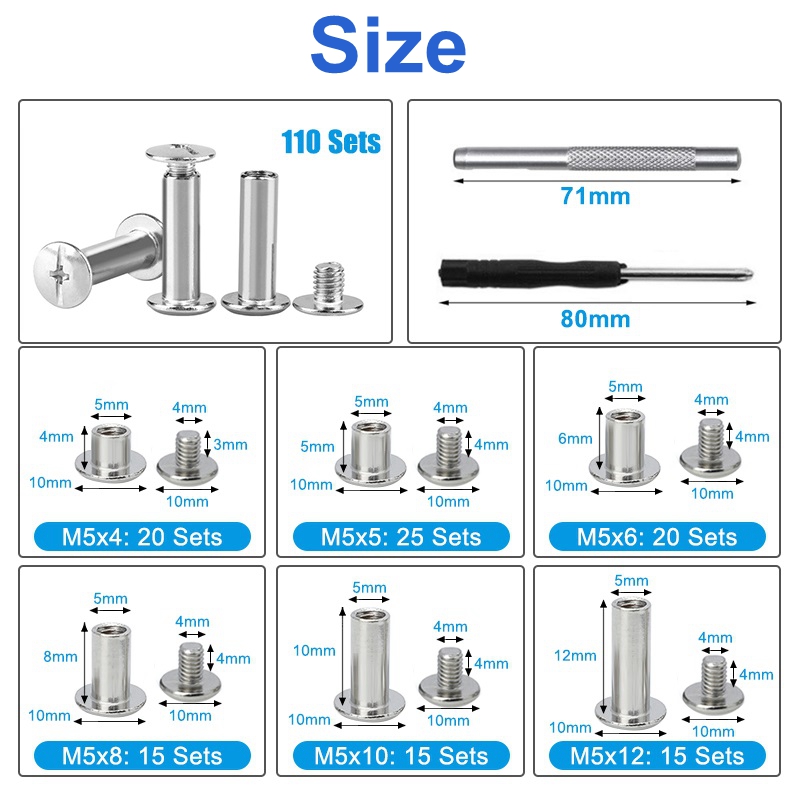 Belt buckle screw