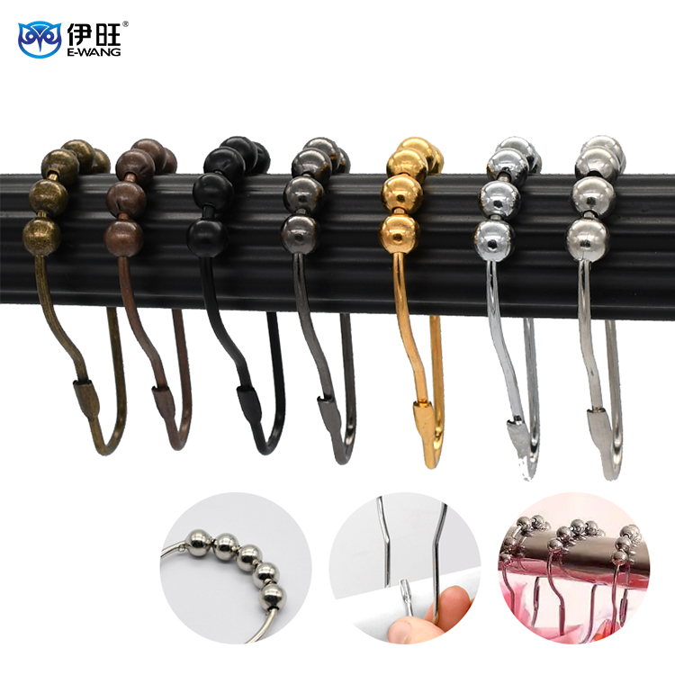 stainless steel bathroom curtain hooks