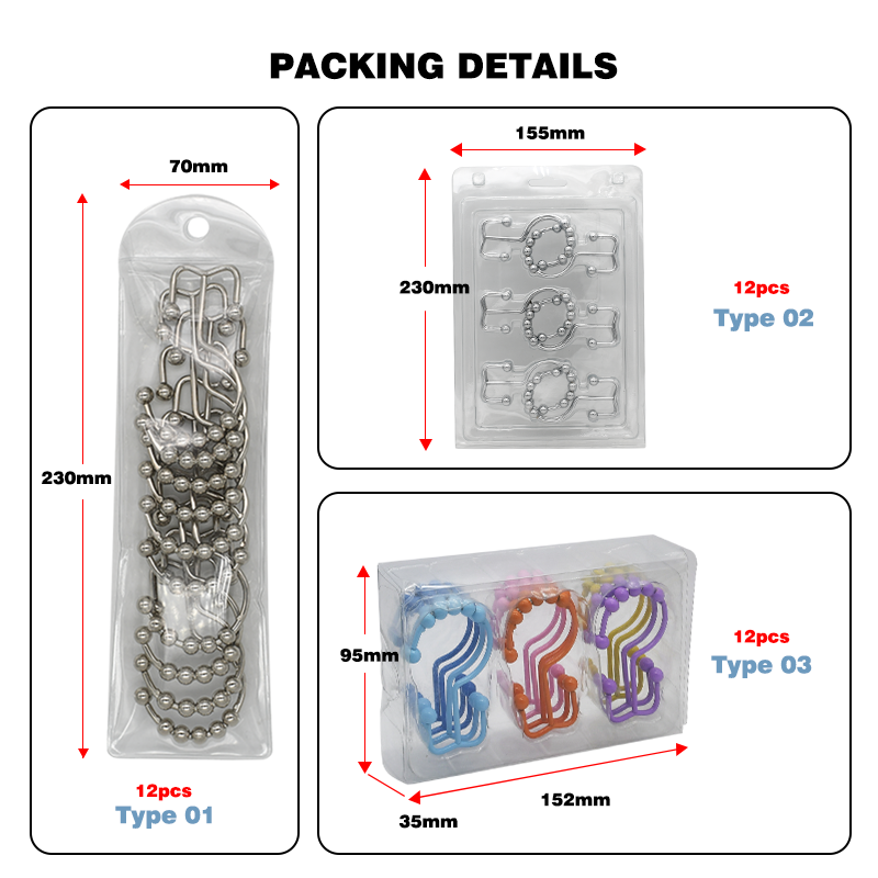 Double Shower Curtain Hook Double Shower Curtain Hook