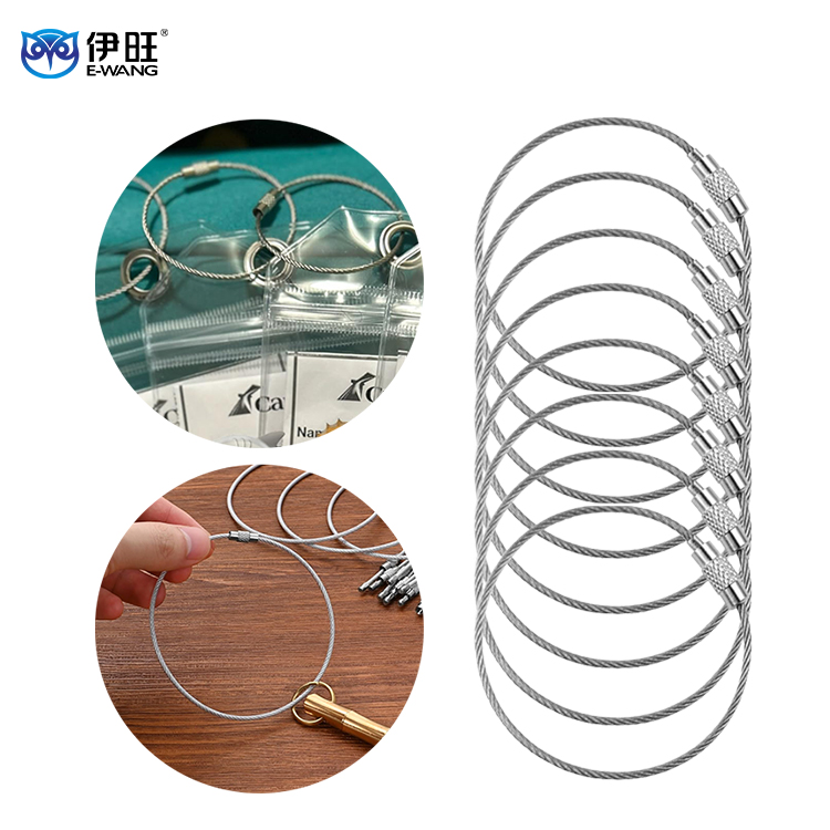 stainless steel wire keychain