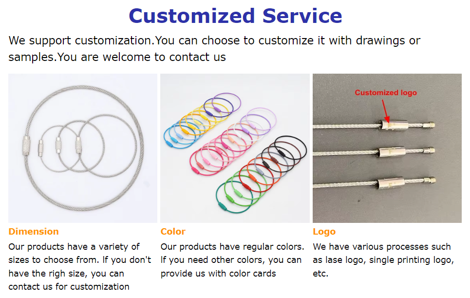 stainless steel wire keychain