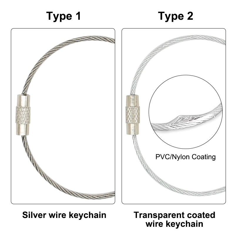 wire cable keychain