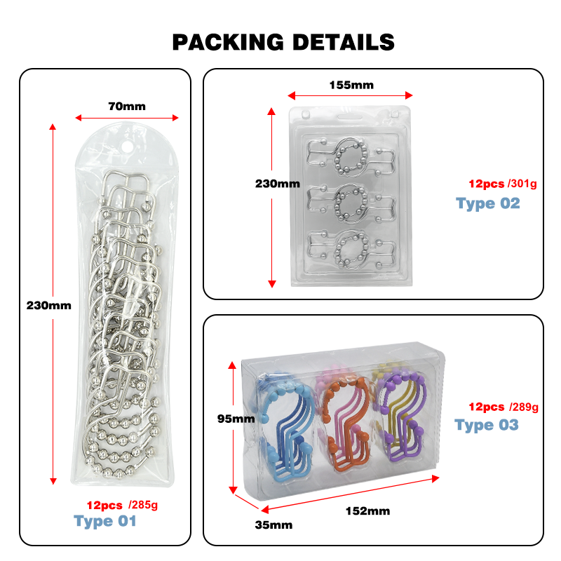 double shower curtain hook