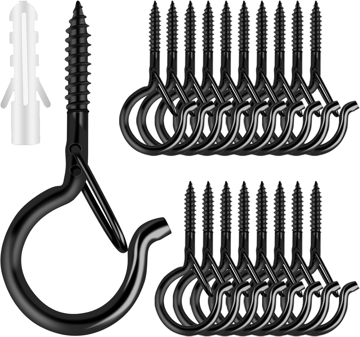 Q-Hanger Hooks with Safety Buckle: Ultimate Windproof Screw Hooks for Outdoor & Christmas String Lights