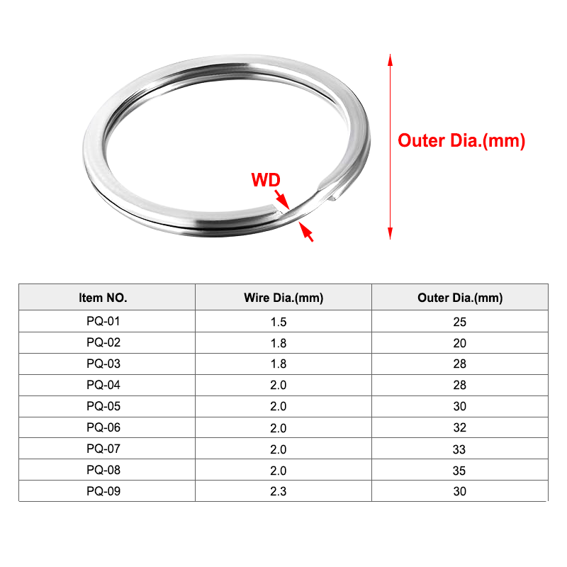 stainless steel split keyring stainless steel split keyring