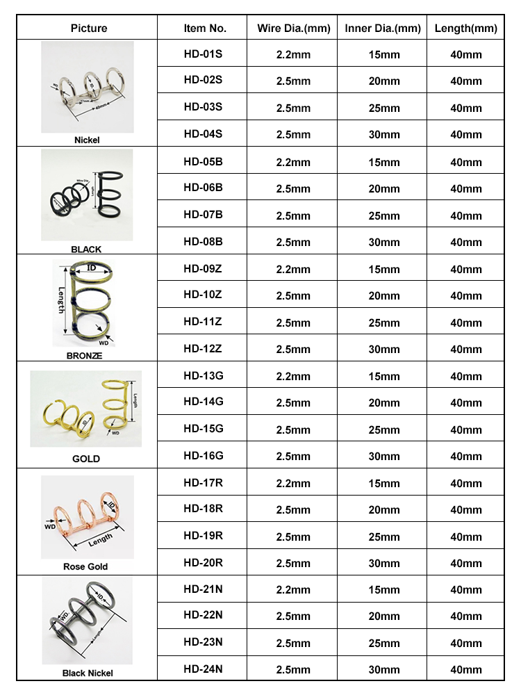 calendar binder ring