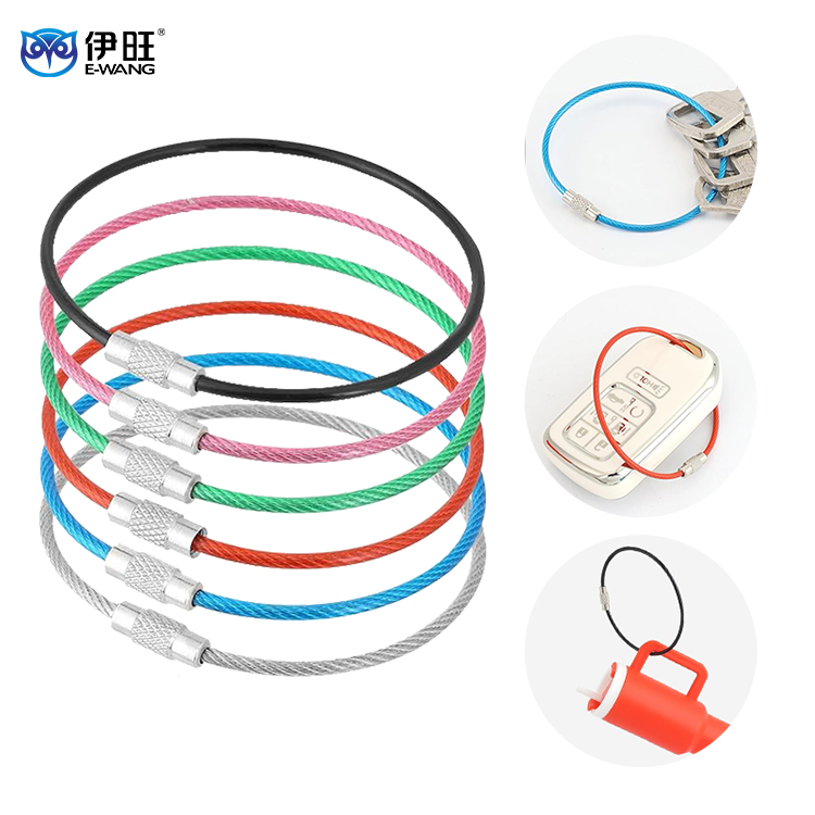 stainless steel wire keychain