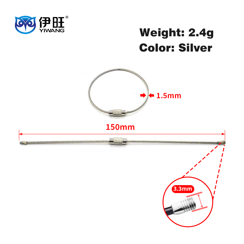 stainless steel wire keychain