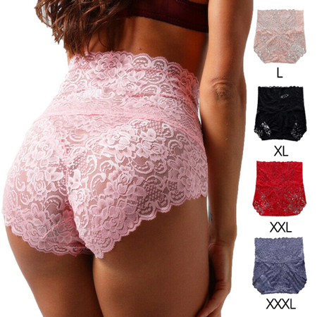 High Waist Black Lace Underwear For Women