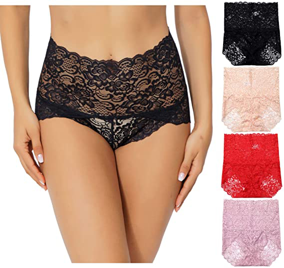High Waist Black Lace Underwear For Women