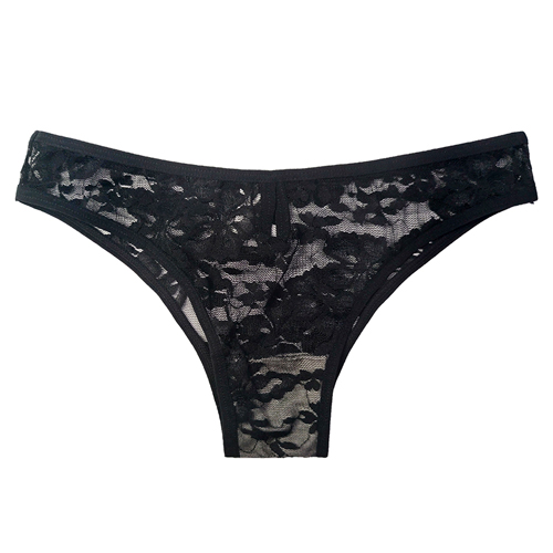 Ladies Skimpy Sexy Black Lace Low Cut Thong