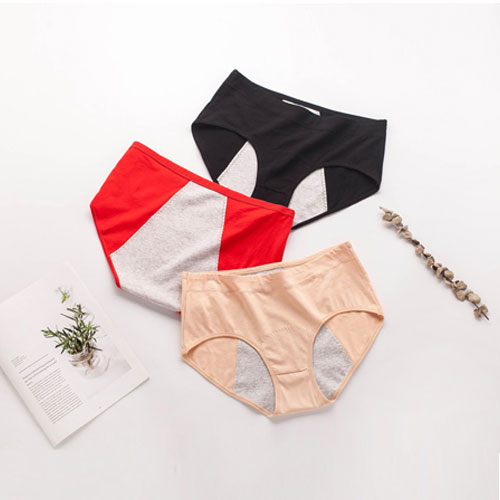 Women Comfy High Waist Black Period Panties Panty