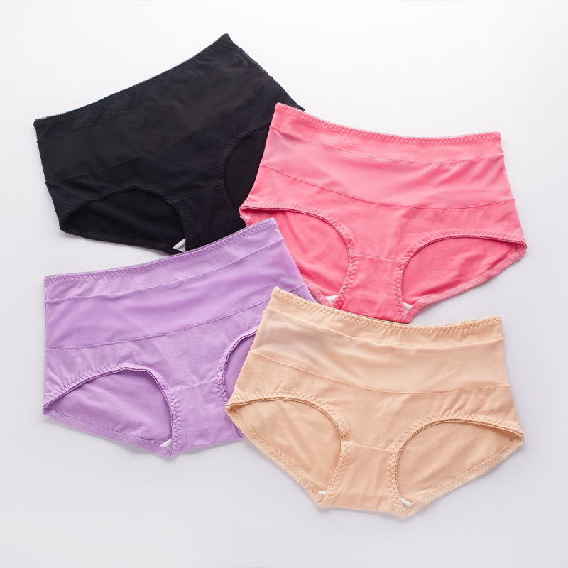 Women Sexy Seamless Cotton Mesh Hip Knickers
