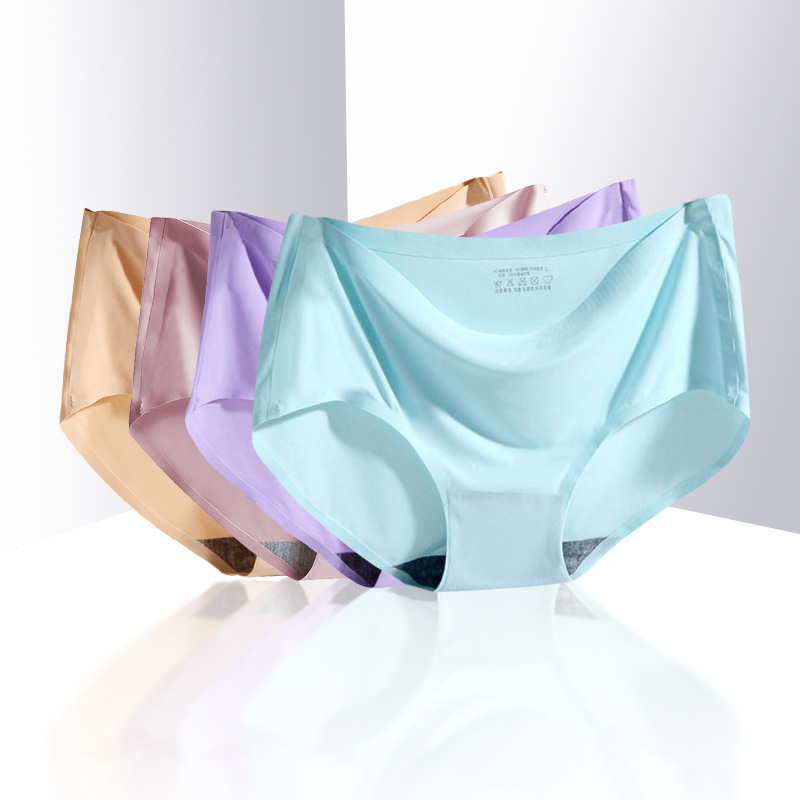 Ladies Comfortable Seamless Satin Nylon Panties