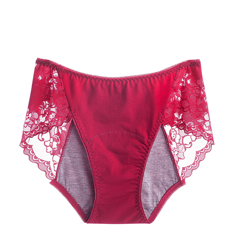 Ladies High Waist Lace Cotton Period Panties
