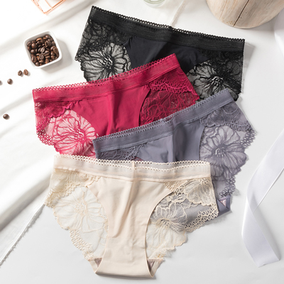 Ice Silk Hipster Lace Underwear For Women
