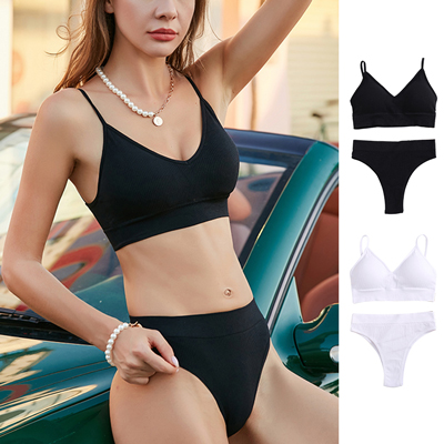Ladies Non Padded Nylon Cotton Bralette Outfit