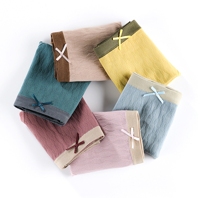 Ladies Color Matching Bow Seamless Panties