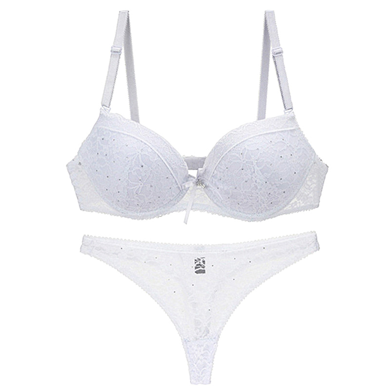 Ladies Transparent Lace Padded Bra And Panty Set