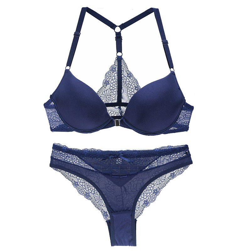 Sexy Lace Push Up Bra Panty Set For Women