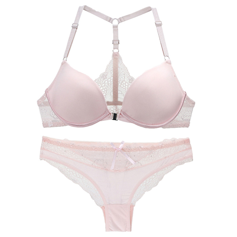 Sexy Lace Push Up Bra Panty Set For Women