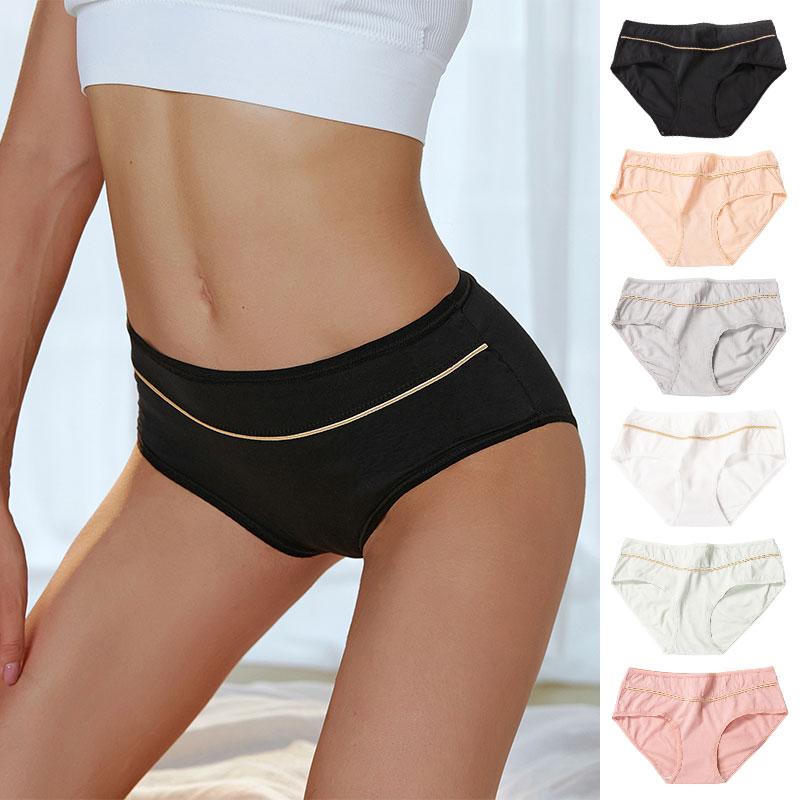 Pretty Low Rise Nylon Cotton Panties For Women