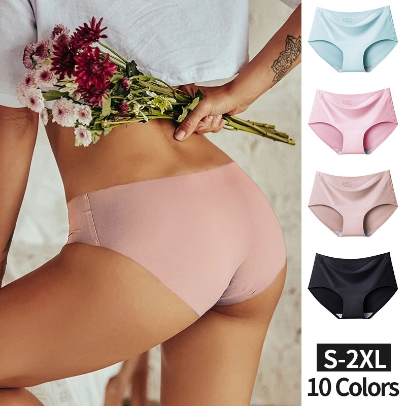 Ladies Comfortable Seamless Satin Nylon Panties