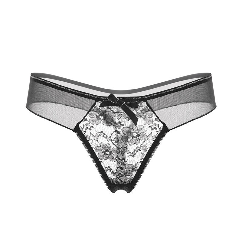 Young Ladies Transparent Mesh Lace Thong