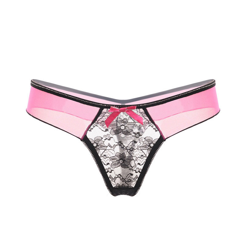 Young Ladies Transparent Mesh Lace Thong