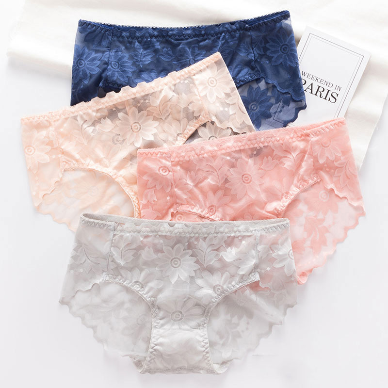 Ladies Low Rise Transparent Lace Underwear