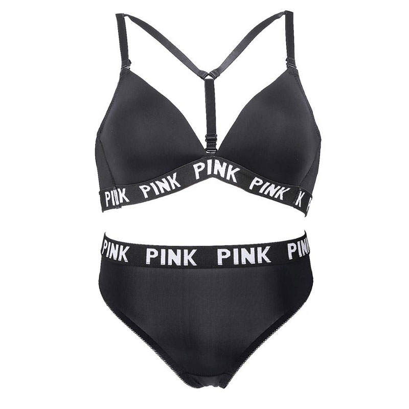 Ladies Sexy Black Push Up Bra And Panty Sets
