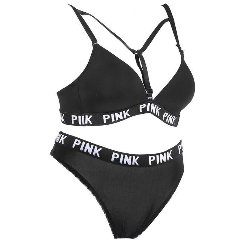 Ladies Sexy Black Push Up Bra And Panty Sets