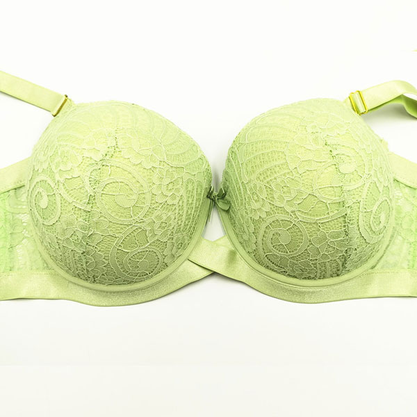 Ladies Green Lace Bra And Underwear Set