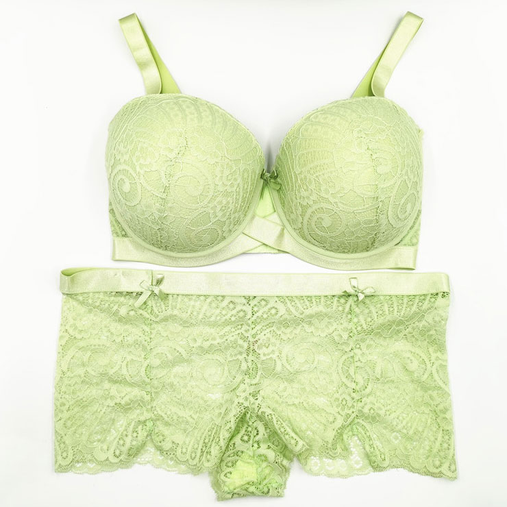 green bra sets