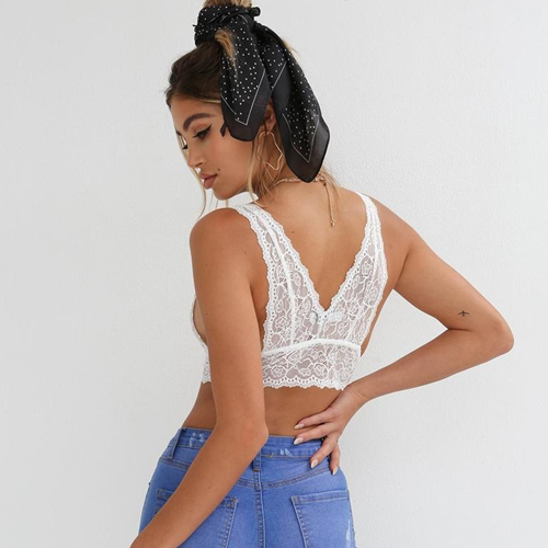 Ladies Best Sexy Low Cut Lace Deep V Bralette