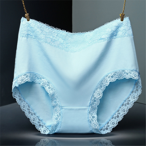 Women Pure Color Lace Cotton Cheeky Underwear