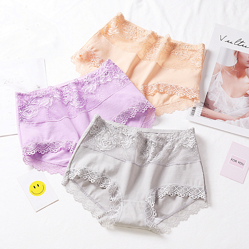 Ladies Plus Size Cotton Lace Underwear