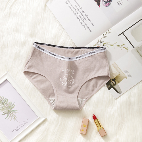 Cute Printed Organic Cotton Underwear For Women