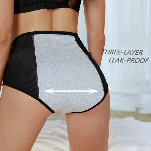 Ladies Comfortable Black Satin Period Underwear