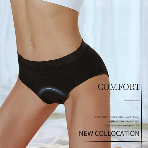 Ladies Comfortable Black Satin Period Underwear